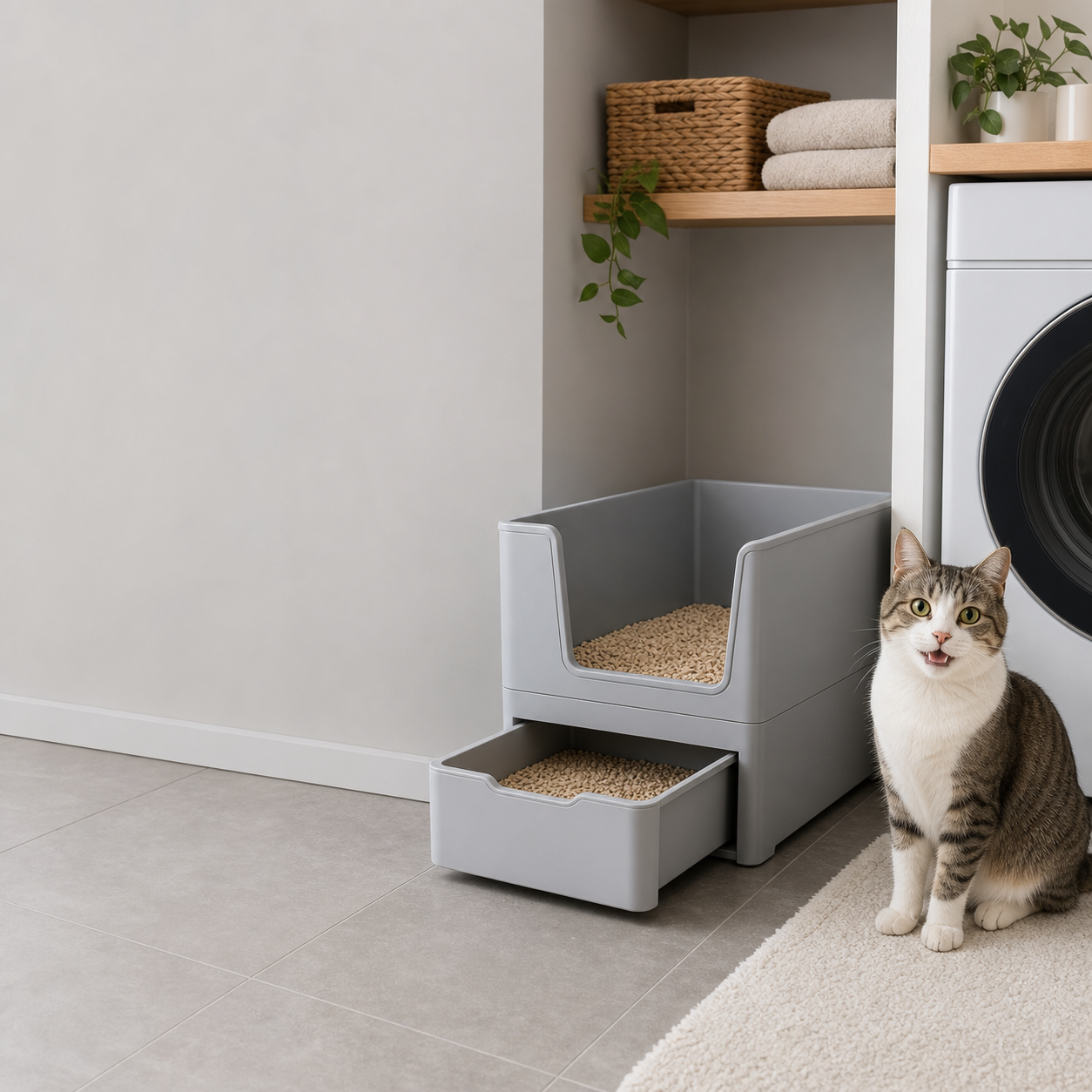 Catsift social image for a compact drawer litter box